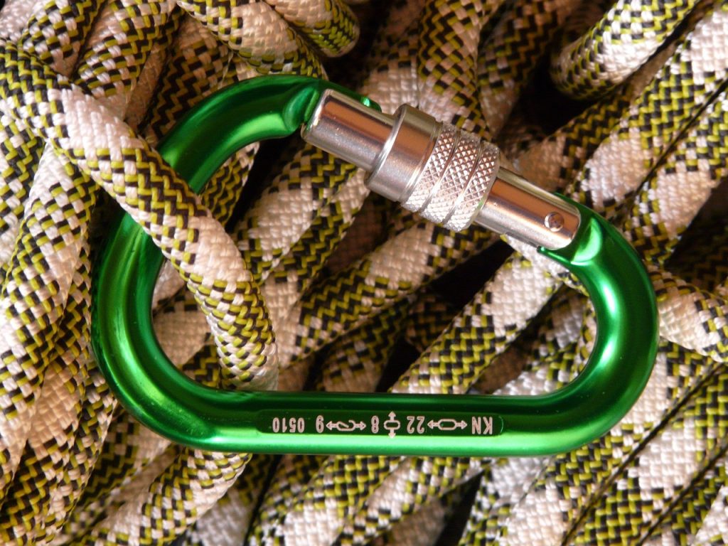 climbing rope, carabiner, rope, rockclimbing, climb, backup, to back up, security, mountain sports, climbing rope, carabiner, carabiner, carabiner, carabiner, carabiner